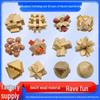 Kongming & Luban Interlocking Puzzle Set: Educational Toys for 7+ Year Olds, Enhancing Intelligence and Relaxation with Nine Building Blocks.