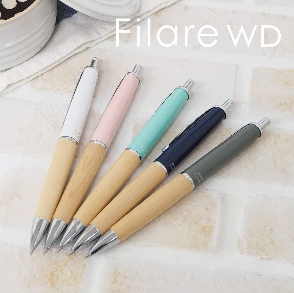 Zebra Ballpoint Pen Filler Wood Knock Type Limited Edition Gray Oil-based 0.5 P-BAS76-NA-GR