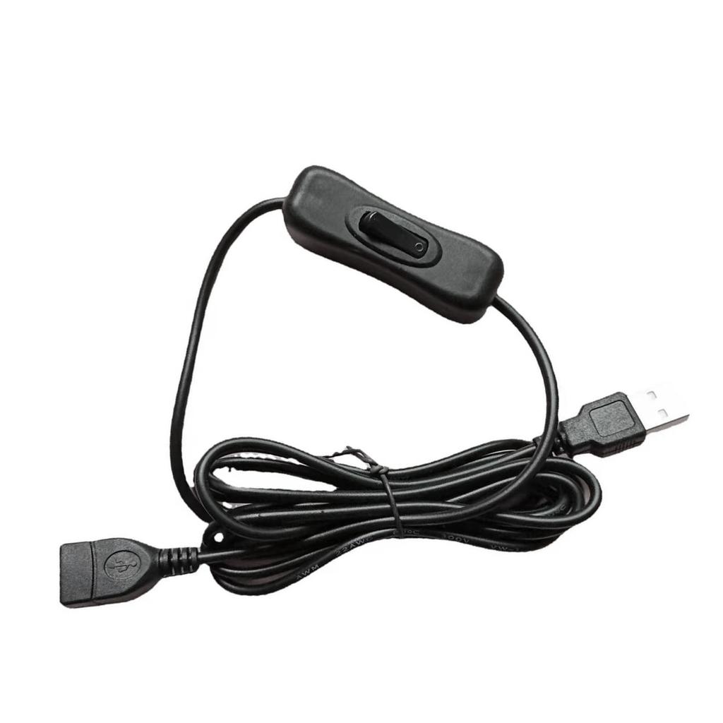USB Extension Cable with Switches 22AWG Male to Female Extender Cord for Data Transmission and Power Apply 100cm Length