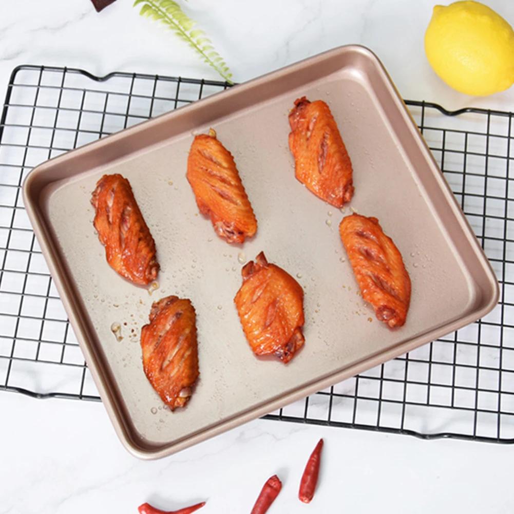 

Золотой абсолютно новый высококачественный противень для выпечки, легко извлекаемый из формы, теплопроводящий, экономящий масло, квадратный противень для торта