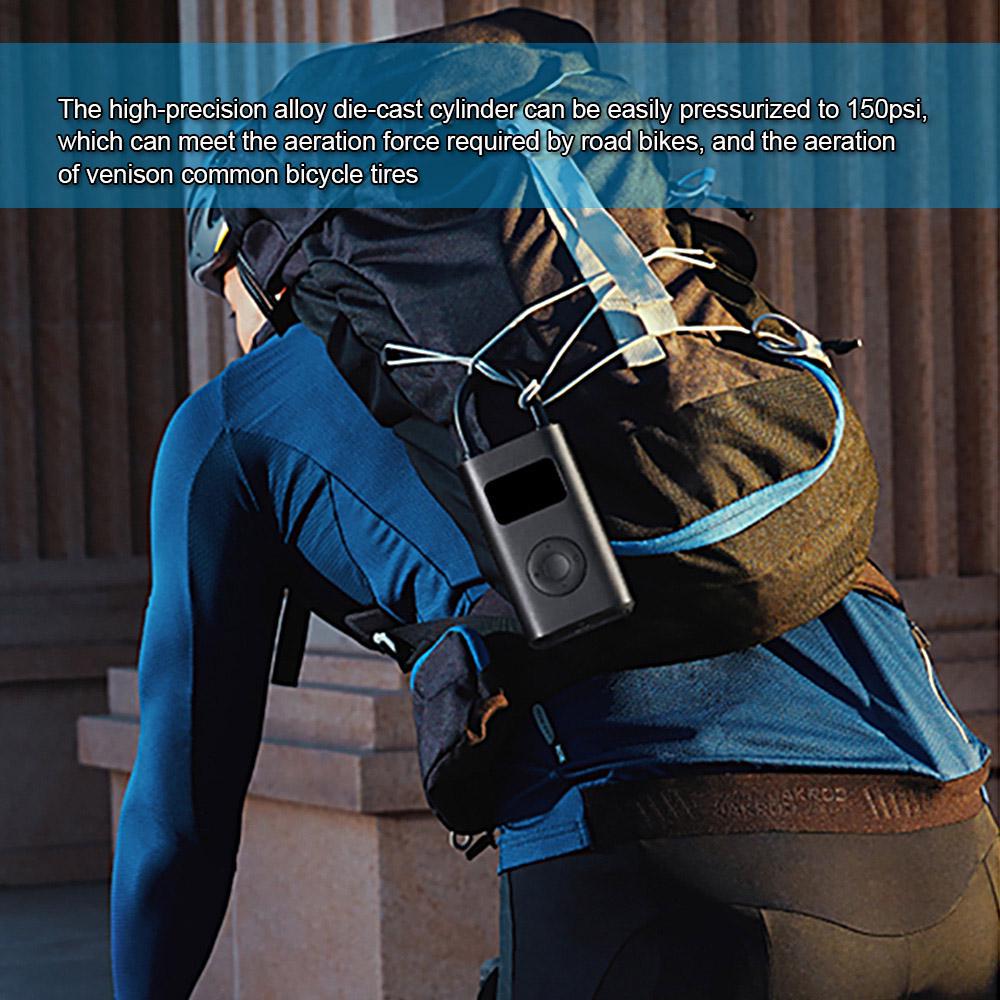 Pompă electrică cu senzor de presiune în anvelope digital portabil inteligent Xiaomi Mijia originală pentru motocicletă, motocicletă, mașină, fotbal