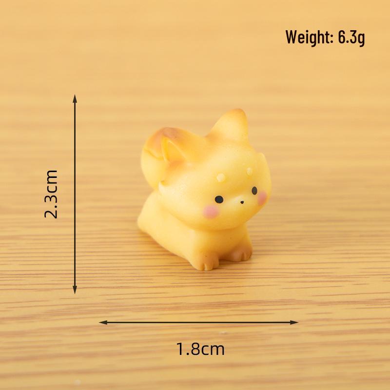 Miniature Fox Resin Ornament - Cute Home or Car Decoration