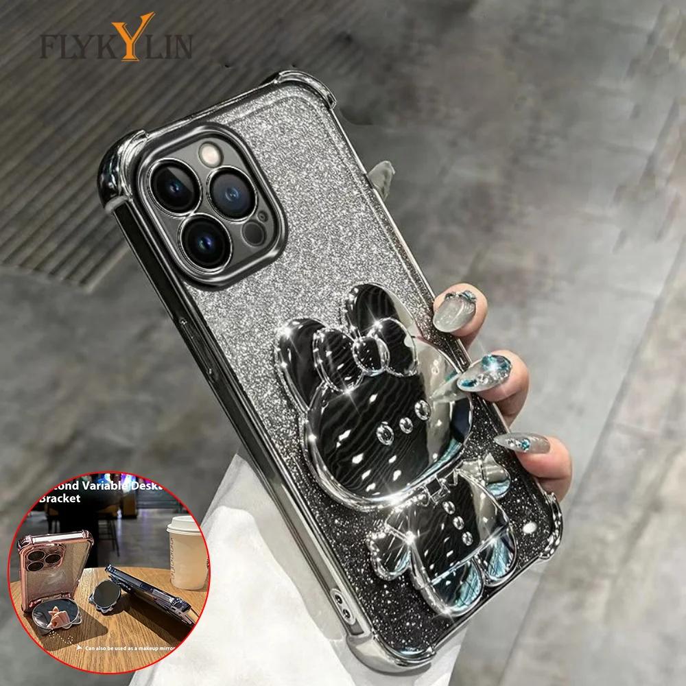 

Роскошный блестящий чехол-зеркало с кроликом для телефона Huawei P50 P60 P30 P40 70 Pura Pro Mate 50 60 70 Pro, противоударная задняя крышка For Mate 70