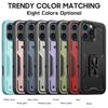 Dual Layer Armor Shockproof Kickstand Phone Case For iPhone 16 Plus 15 14 13 12 Pro Max Metal Ring Stand Holder Magnetic Cover