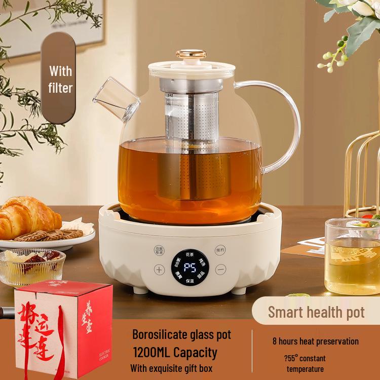 Multifunctional Automatic Glass Flower Tea Pot for Home or Office