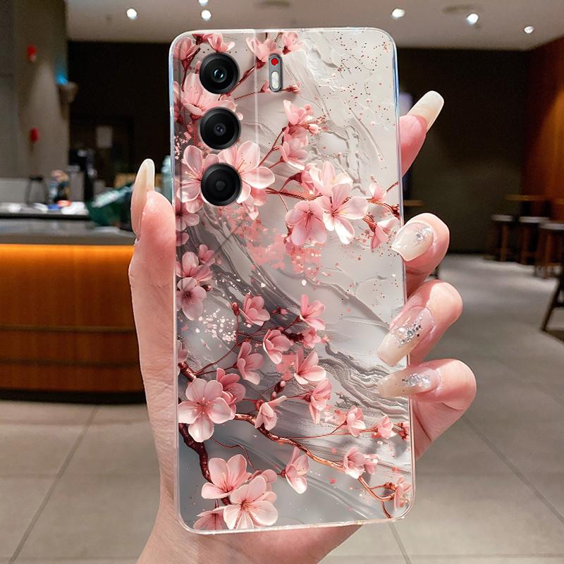 Phone Case For Tecno Camon 40 Pro Casing CM5 CM6 CM7 Clear Luxury Butterfly Flower Soft TPU Cover For Camon 40 40Pro 4G 5G Case