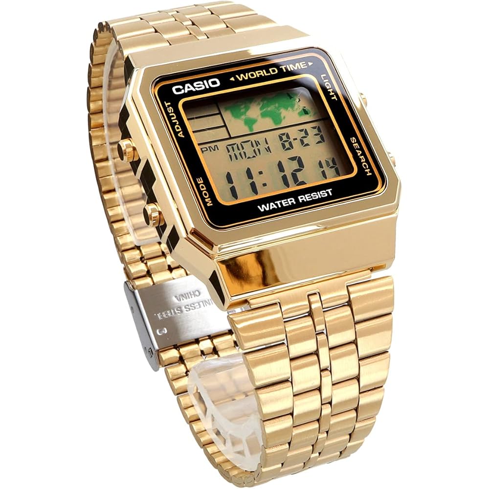 Casio Basic Digital A500WGA-1 Watch Stainless Steel Case Black Dial Water Resistant