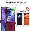 for Motorola Razr Ultra 2024 Case/Razr 50 Ultra Case,Built-in Screen Protector & Hinge Protection & Ultra Thin PU Leather Matte PC Phone Case-Rose Red