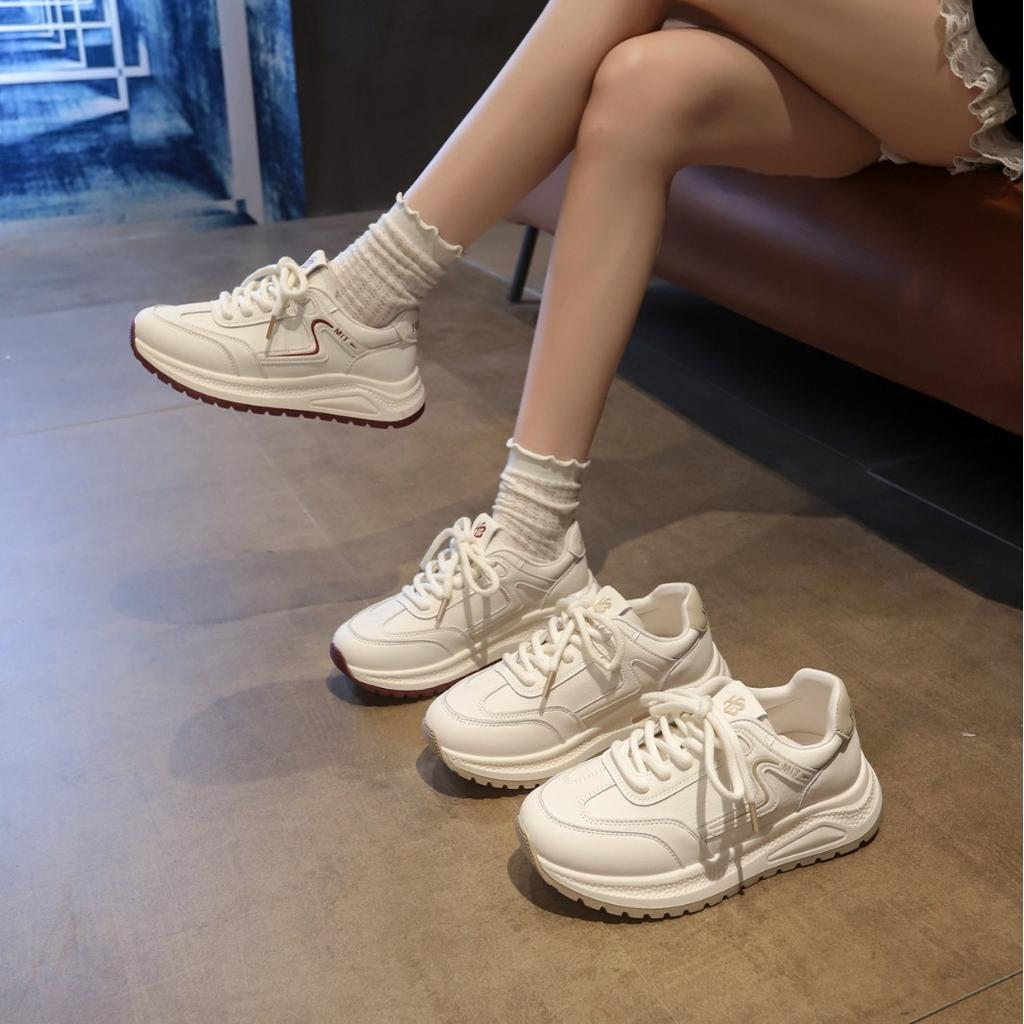 Little White Shoes Women's 2025 New Spring and Autumn Travel Flats Fashion Board Shoes Soft Sole Lightweight Sports Forrest Gump Shoes