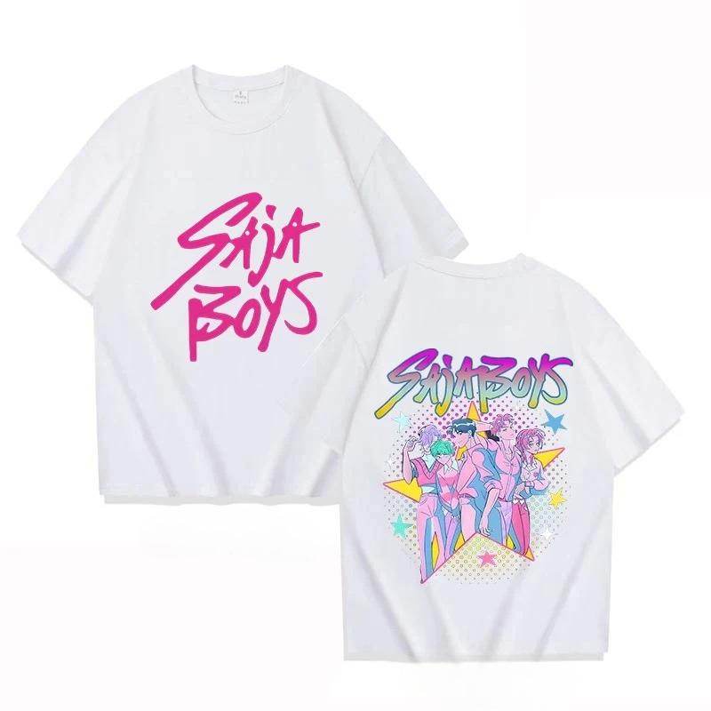 Summer Saja Boys Printed Cotton Round Neck Boys' and Girls Tshirt KPOP Devil Hunter Men's Comfortable Casual Short Sleeve