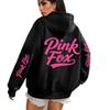 Vintage Handwritten Art Font Slogan Hooded Sweater Oversize Couple Hottie Shoulder Long Sleeve Jacket