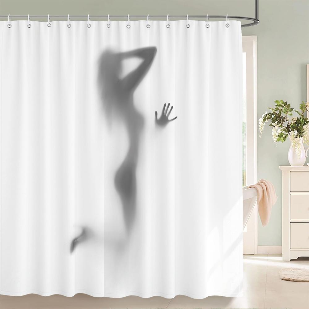 Sexy Woman Bath Curtains Waterproof Bathroom Shower Curtain Girl Shadow 3d print With Hooks Polyester Cloth 180*200 Bath Screen