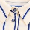 2025 Spring Women's Versatile Striped Wide-Sleeve Shirt with Turn-Down Collar