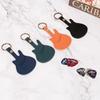 1Pc Leather Guitar Pick Bag Pick Holder Case Guitar Shape With Key Ring Guitar Accessories Instrument Accessories