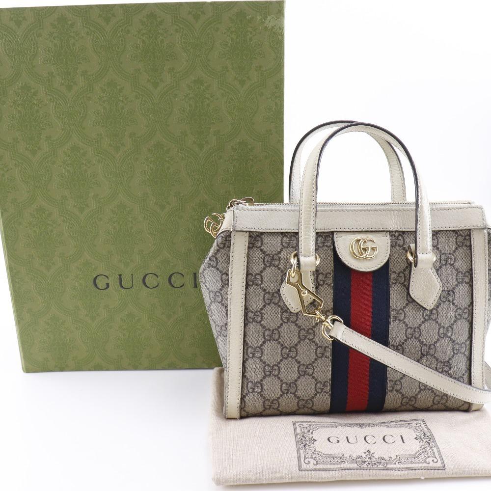 Gucci Off-dias Small Handbag 547551 2WAYShoulder Beige GG Supreme Canvas Women Used