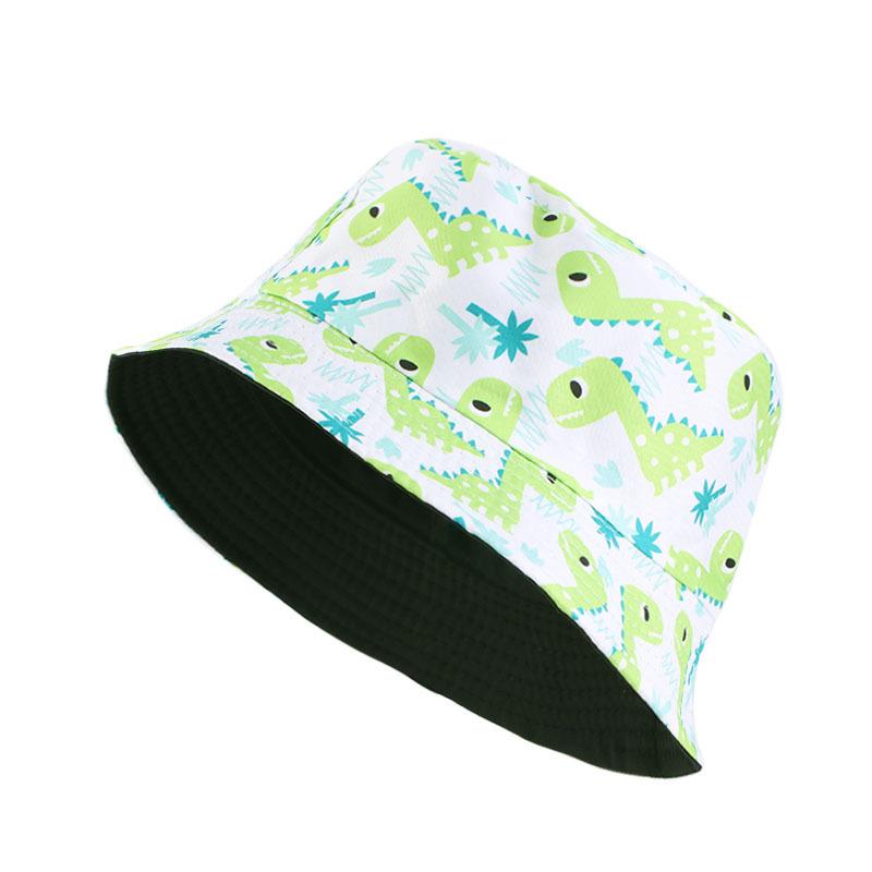 Children's Printed Cartoon Pot Hat, Baby Breathable Sun Hat, Beach Hat, Double-sided Can Wear JDKPM-05
