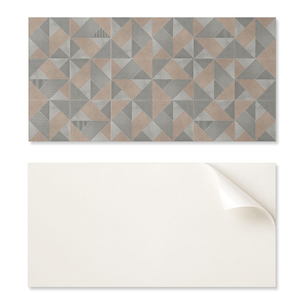 Naklejany Dekor Z Grafiką Do Przedpokoju Winylowy 120X60 Cm Geometryczny Wzór W Trójkąty