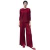 1116 hot-selling Sanzhai suit, two-piece set, foreign-style retro handicap long-sleeved top, drape versatile bell pants