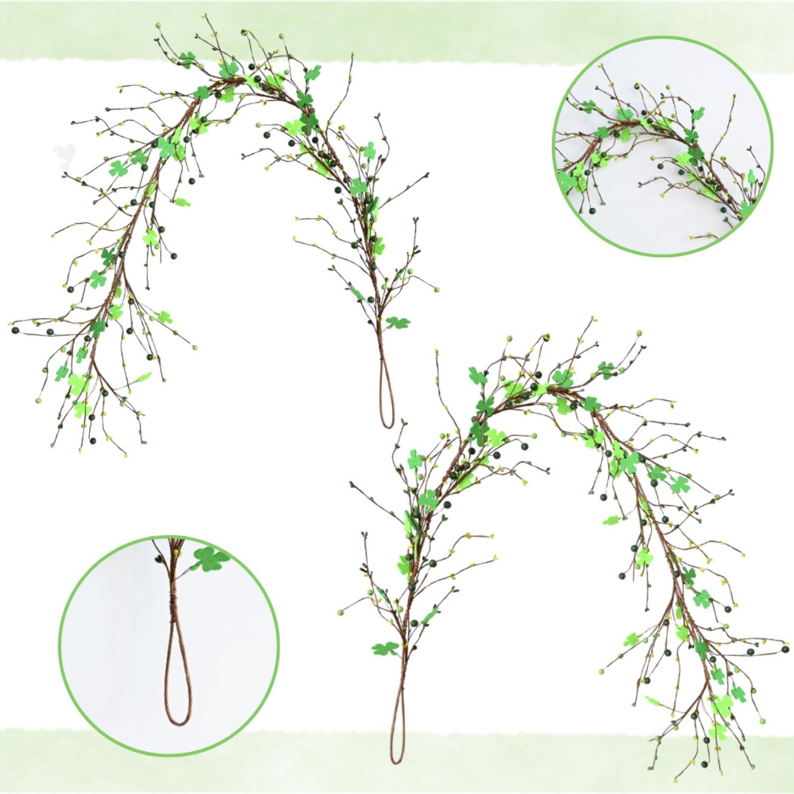 

St. Patrick s Day Wreath Decorations, Green Strips, Green Berry Decorations, And Party Supplies One Size