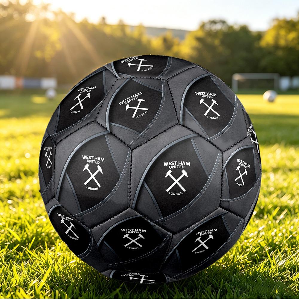 West Ham United FootballPrinted Size 5 Soccer Bootball, Anti Slip Adult Match Football Souvenir for Football Fans