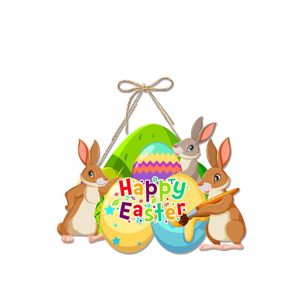 Paper Easter Rabbit Door Hanging Party Decor With Cartoon Theme Party For