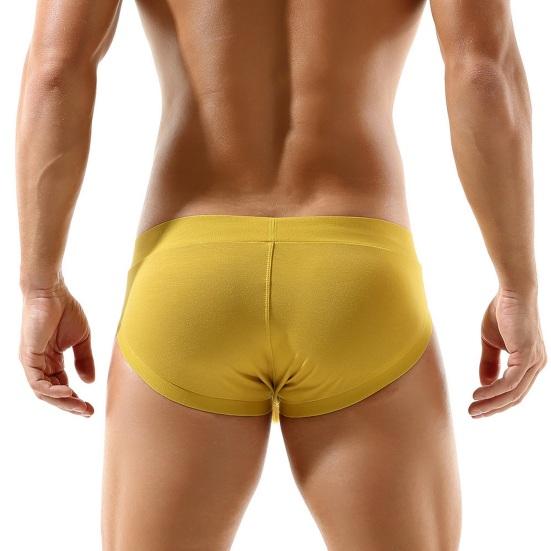 Men Briefs 3D U-Convex Design Breathable Smooth Wire Fit Cut High Elasticity Panties Low-rise Underwear Sleep Work Daily Wear