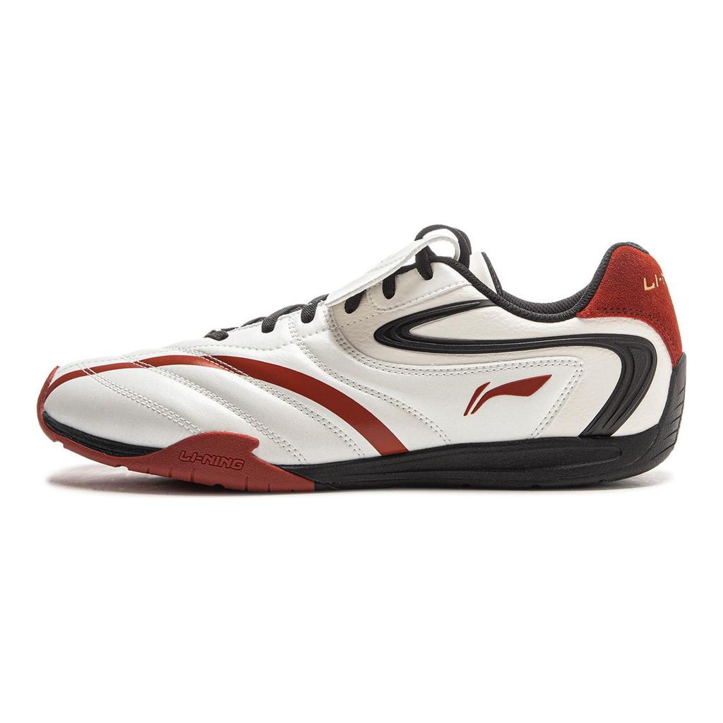 Li Ning Film Pulse Slip Resistant, Abrasion Resistant, Lightweight Low top Casual Shoes Men's Champagne White AGLV135-2