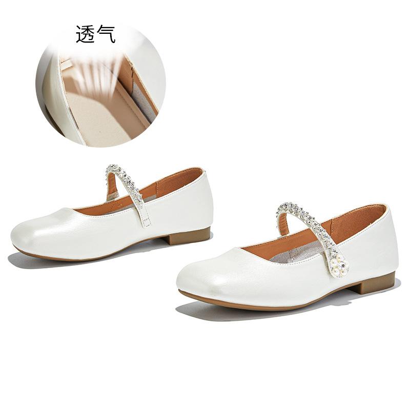 Leather Mary Jane Shoes Women's Autumn New Square Head Shallow Mouth Fashion Single Shoes Commuter Women's Shoes