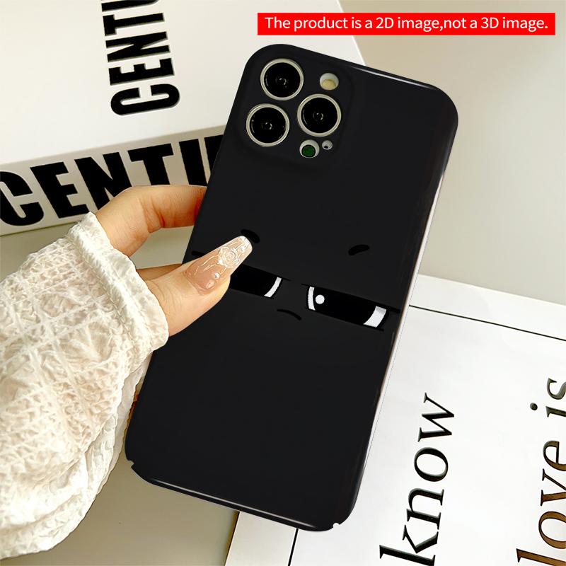 2DFlat Dark Eyes Minimalist Design All inclusive film hard iPhone case, compatible with iPhone 18 Pro Max 17 16 15 14 13 12 11