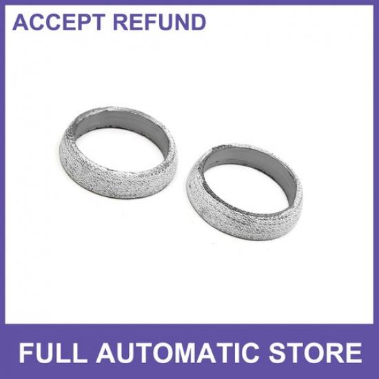 TWO 65mm Dia Car Exhaust Pipe Header Manifold Downpipe Donut Gasket Metal