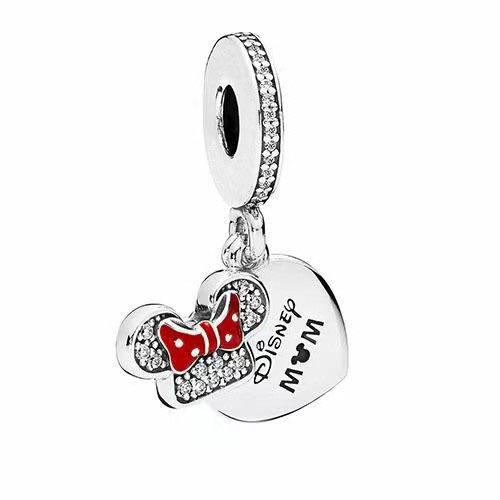 Mini Copper Mickey Mouse Hairband Car Safety Chain Clip Charm Bead Fit For Original Bracelet Diy Women'S Jewelry