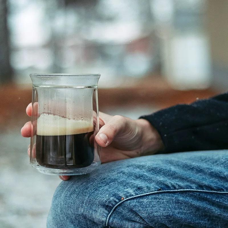350ml Double-layer Glass Coffee Mug High Borosilicate Glass Heat ulation Coffee Tea Cup Breakfast Milk Juice Mug Drinkware 350ml