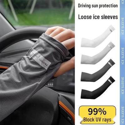 Eis Seide UV-Schutz Armstulpen für Männer & Frauen - Dünner Radfahrstil