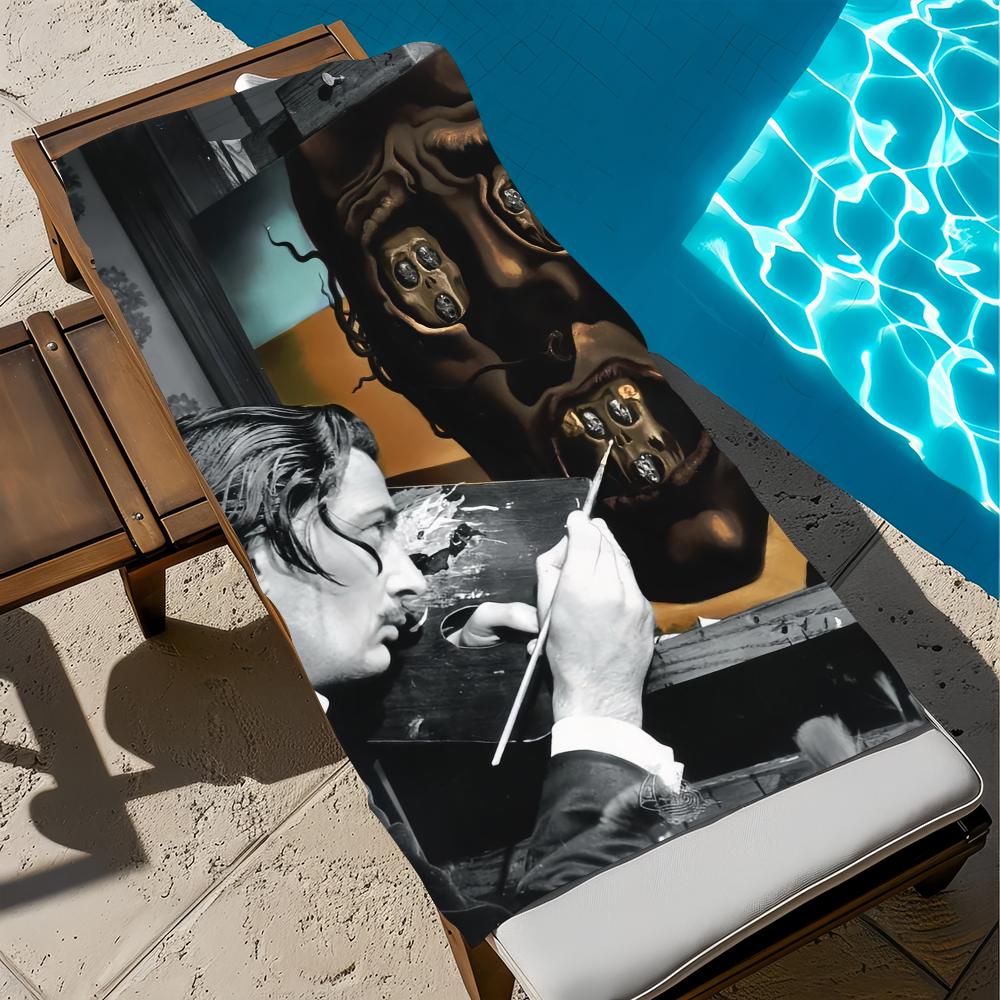 Famous Pretty S-salvador Dali Art Towel Beach Quick Dry Soft Pool Towels Gift for Travel Gym Shower Camping Sports