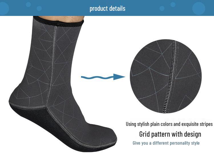 1833 Thick 3mm Warm Non-Slip Diving Socks for Men & Women - Comfortable, Super Elastic Winter Swim & Snorkel Beach Socks