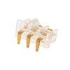 3P Transparent Gold-Plated Terminal Block Shock Resistant 3-Pole Wire Clamp for Elevator Electrical System Repair Factory Equipment Wiring