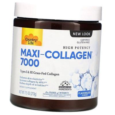 Kolajen peptidleri, Maxi-Collagen 7000, 213g Aromasız (68124007)