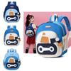 Adorable Outdoor Nylon Toddler Backpack Light Blue Casual Cartoon Design