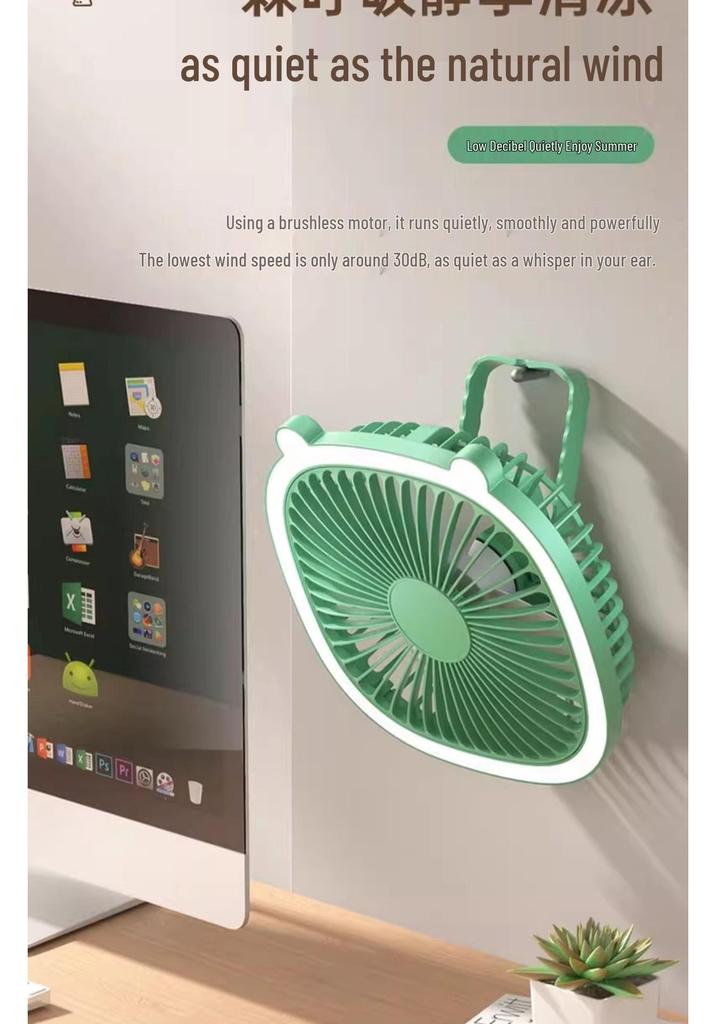 Silent Wall-Mounted Portable Fan for Kitchen and Bathroom