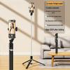 Mobile Phone Bluetooth Selfie Stick & Tripod with Fill Light - Mini, Retractable, Foldable, and Portable.