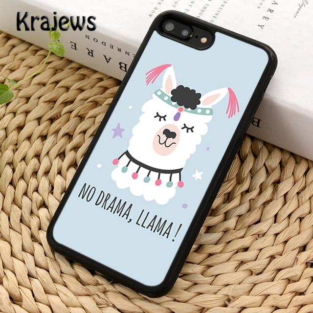 Krajews No Drama Prob Llama Lama Phone Case Cover For iPhone 18 17 Air 16 15 14 plus 11 12 13 pro max coque Shell Fundas