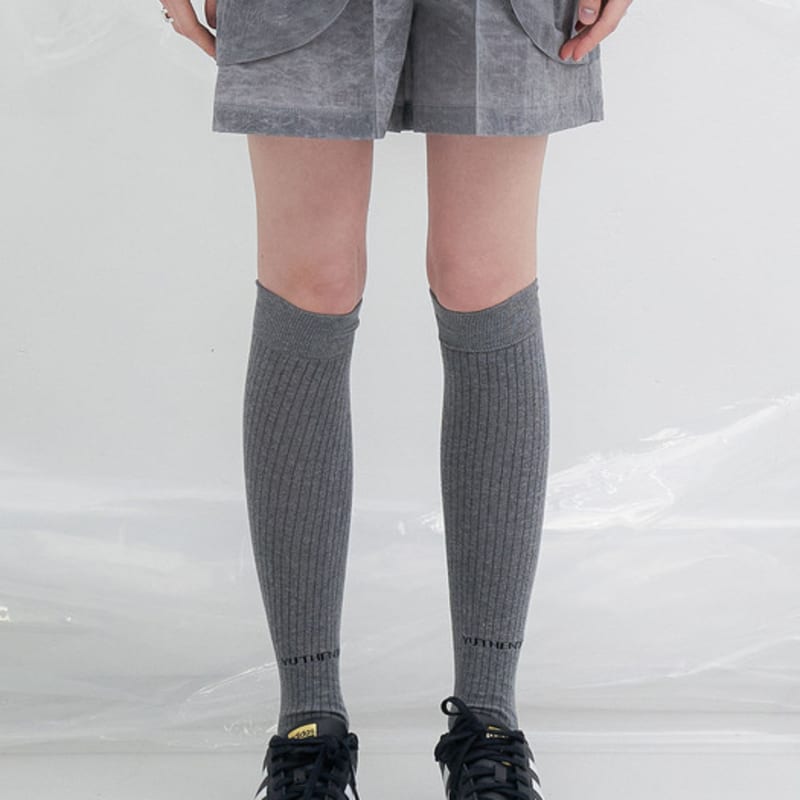 

Носки до колена с фирменным логотипом YUTHENTIC, меланжевый серый, AX4XX4001F M_GREY_89(FREE)