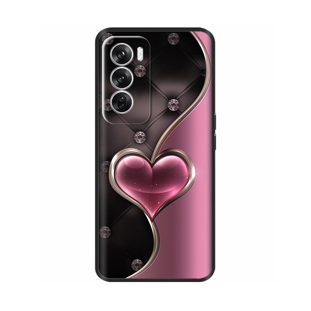 Silicone Case For OPPO Reno 12 Phone Cases Lovely Cat Cover Reno12 5G Soft Liquid Silicon Back Cover For OPPO Reno 12 Pro 5G
