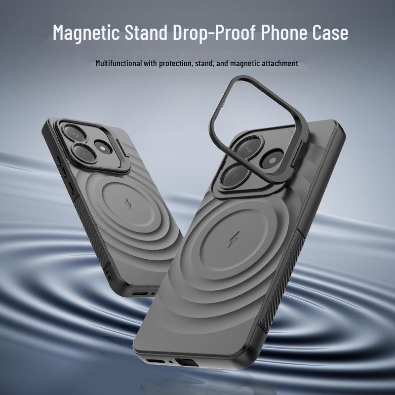 Redmi Note 14 Pro+ Magnetisk TPU Mykt Skall Deksel med Stativ & Linsebeskyttelse
