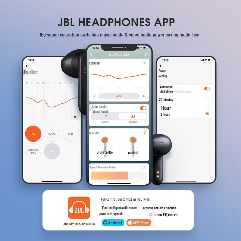 JBL Wave Flex True Wireless Half-In-Ear Earbuds