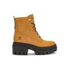 Timberland Everleigh Leather Comfortable Versatile Non-Slip Durable Thick-Soled High Heeled Mid-Calf Martin Boots Women Boots Brown A41QK