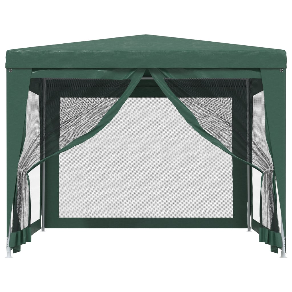 3x3 M Green Party Tent with 4 Mesh Side Walls