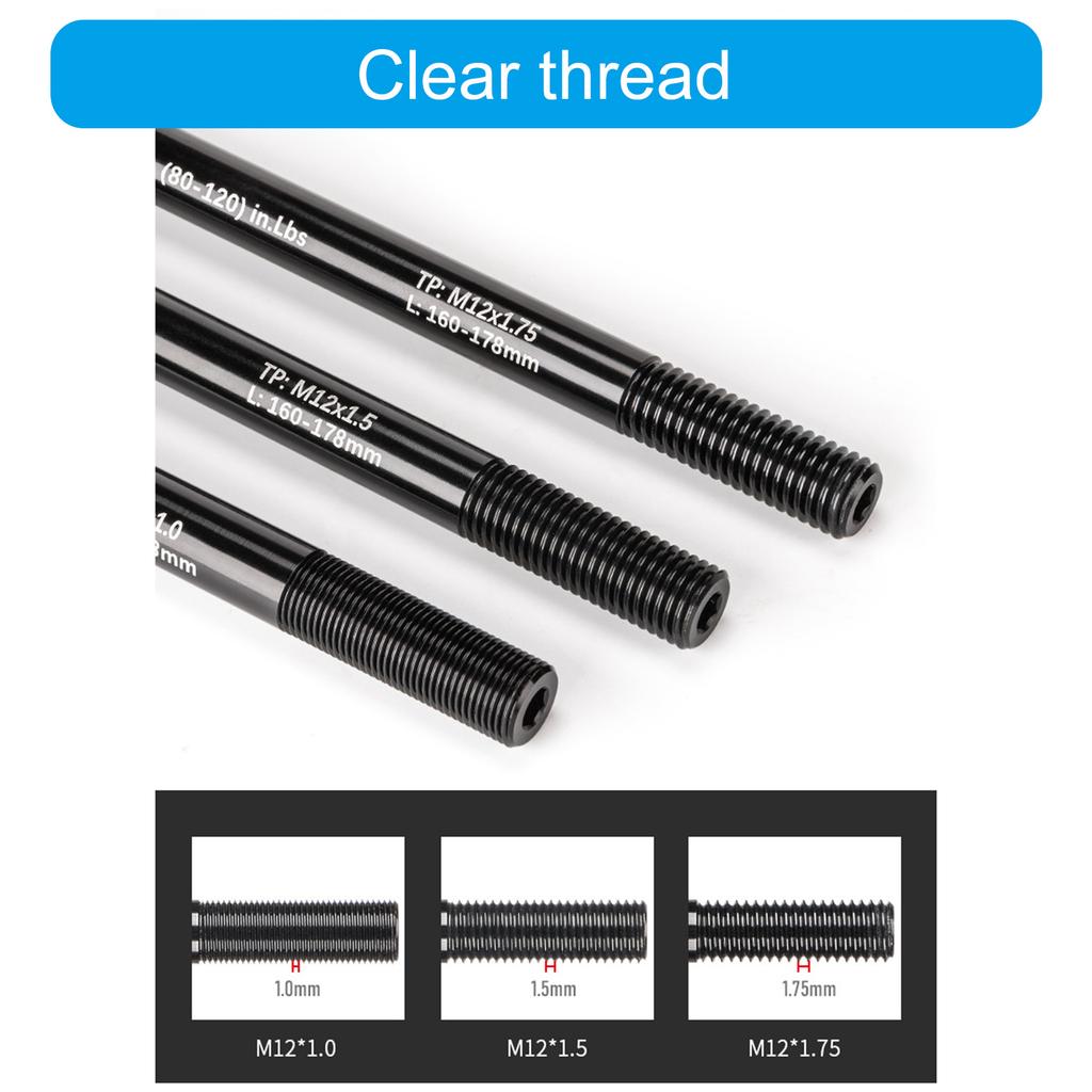 Adattatore per Bici con perni passanti standard Gancio per carrello bici Adattatore per perni passanti 12 mm con passo filettatura 1.0/1.5/1.75