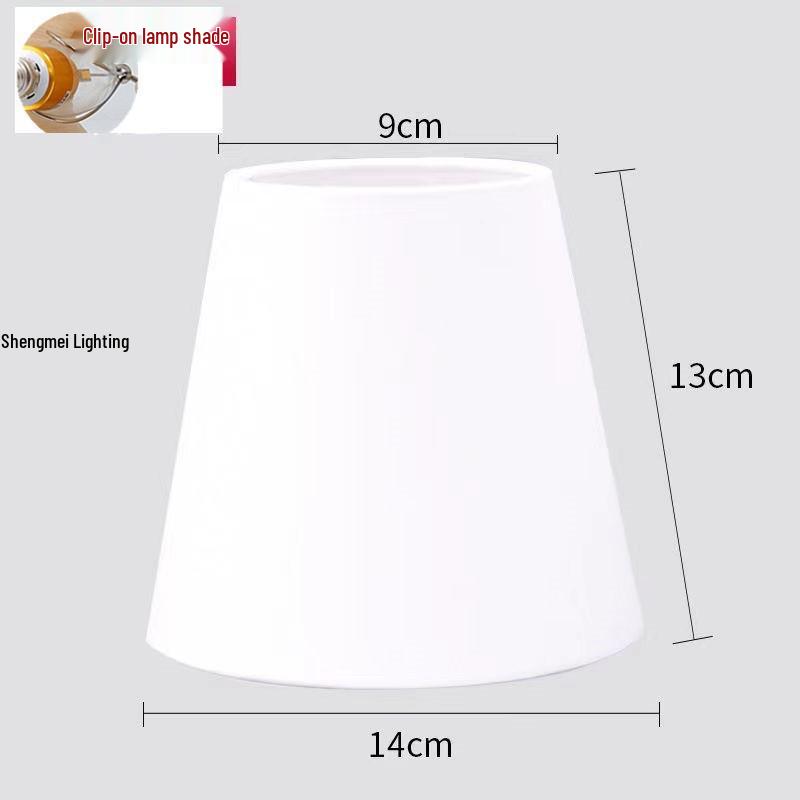European Crystal Chandelier Fabric Lampshade, Clip-On, E27 Large Base, E14 Candle Bulb, Wall Light Shell Shade
