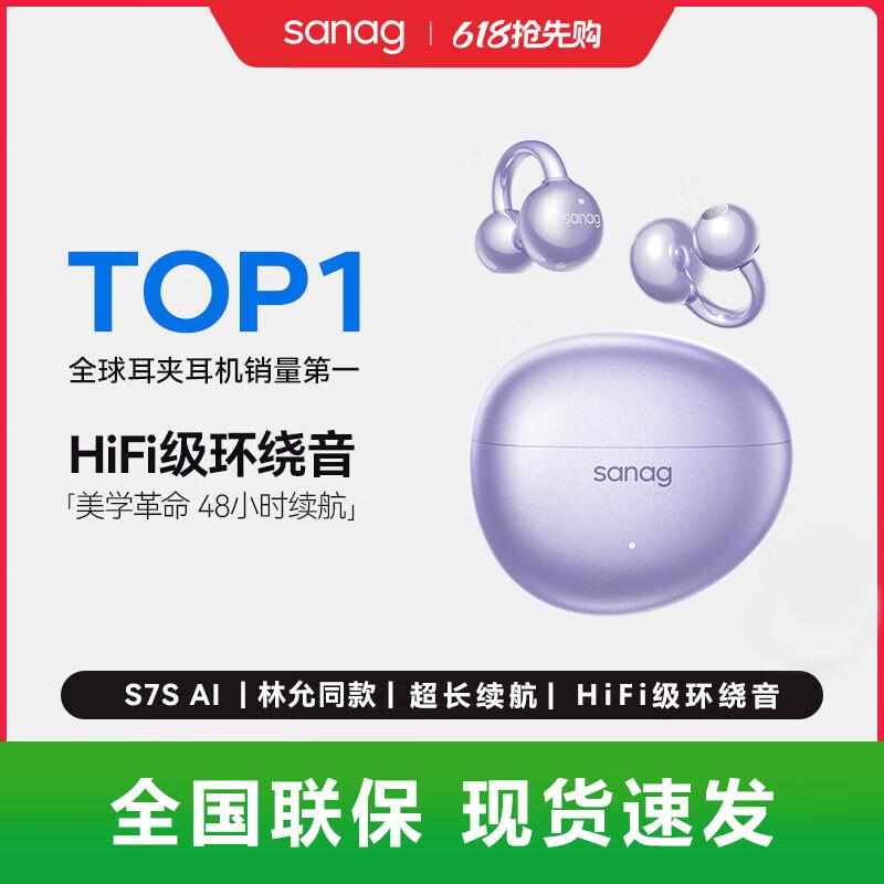 Sena S7S AI Bone Conduction Open-Ear Clip Headphones